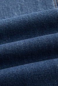 Petite Studio's Evie Mid-Rise Barrel Jeans in Blue 