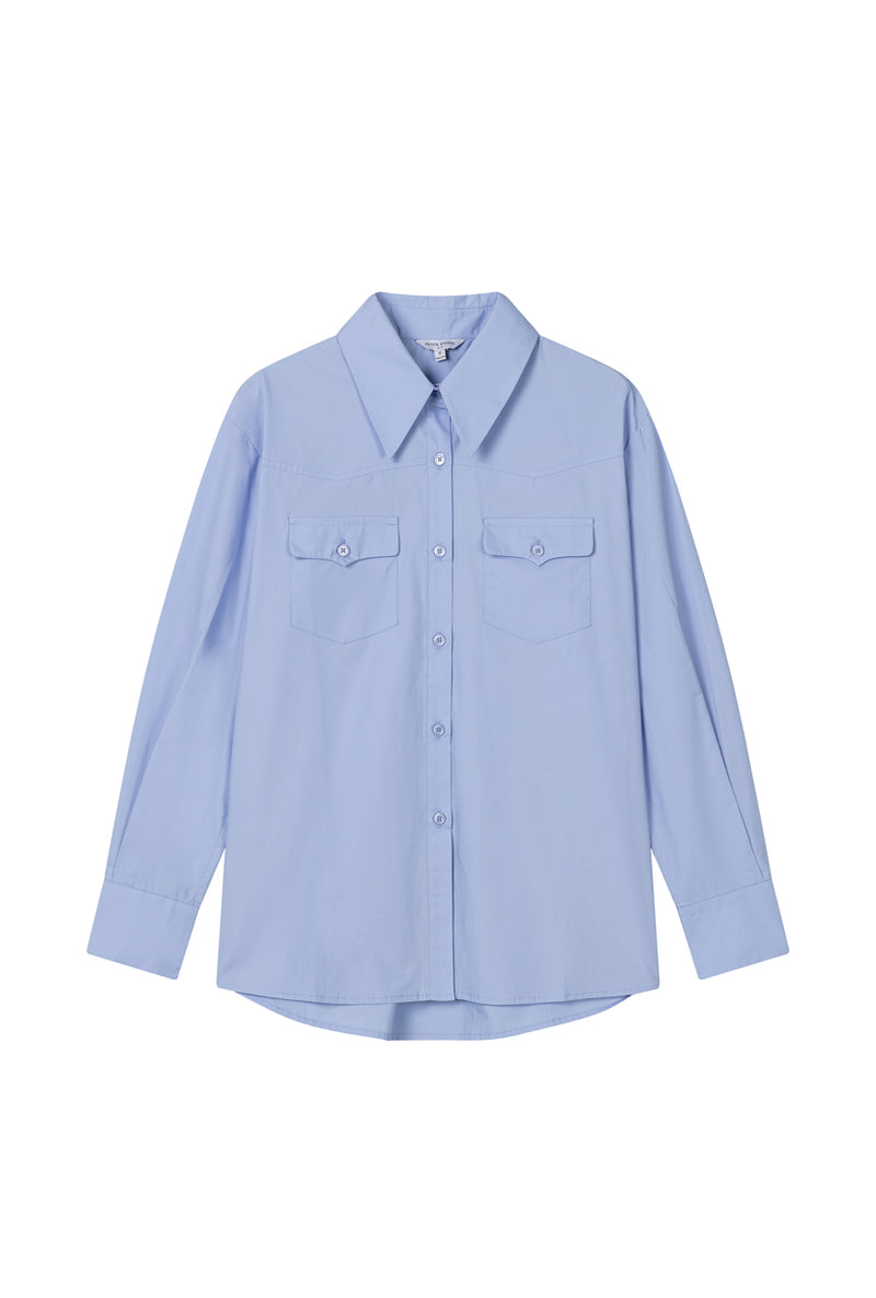 Petite Studio's Coleen Cotton Shirt in Blue