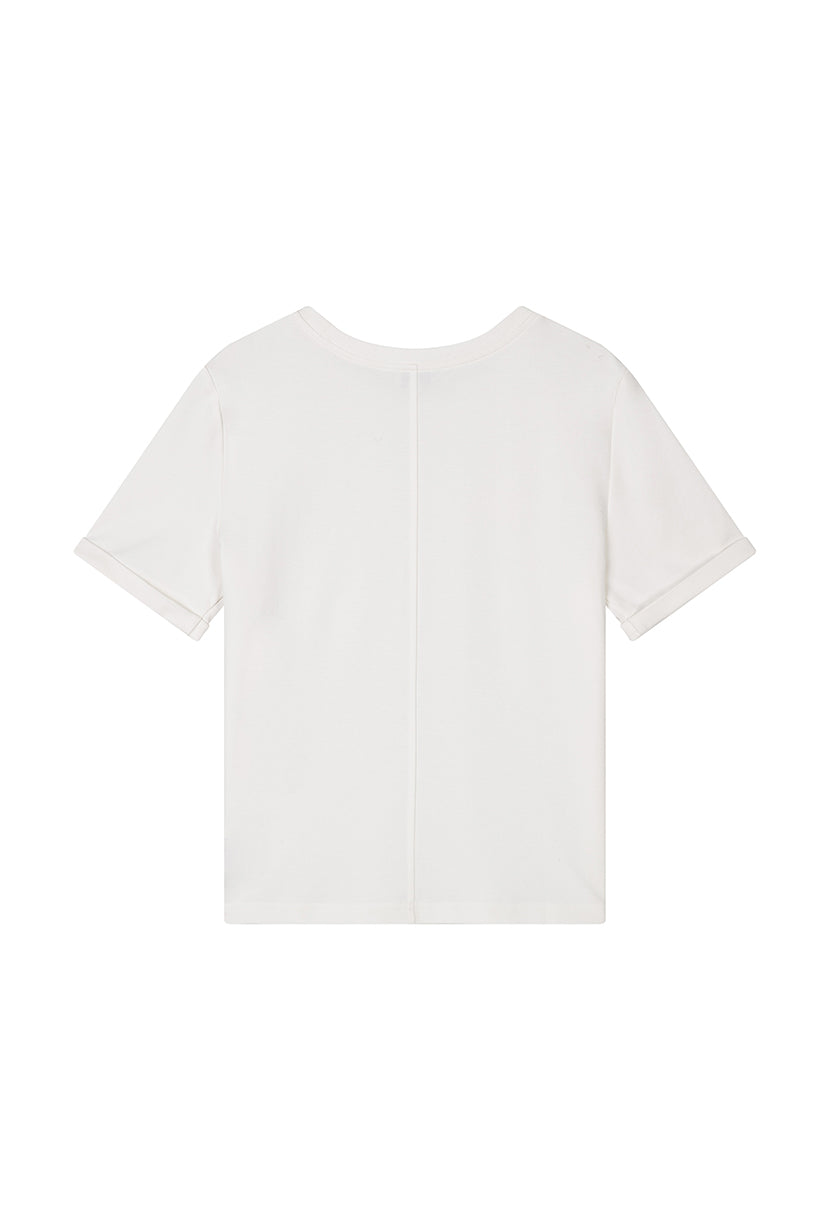 Petite Studio's Eunice Cotton T-shirt in Ivory