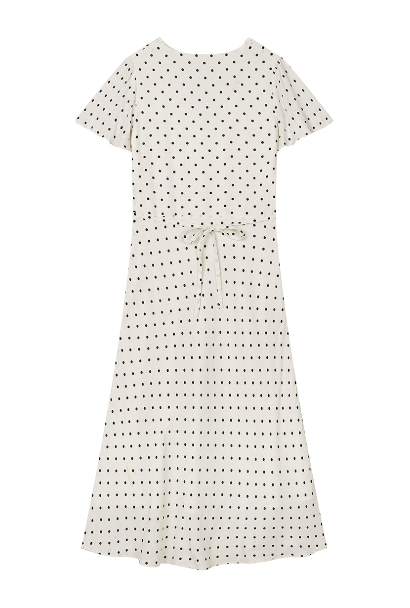 Petite Studio's Fraley Contoured Dress in Dotted Ivory