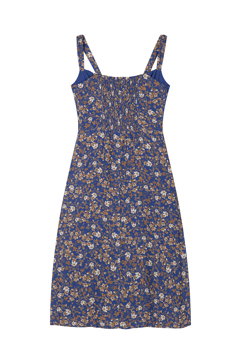Petite Studio's Felisse Midi Dress in Blue Floral