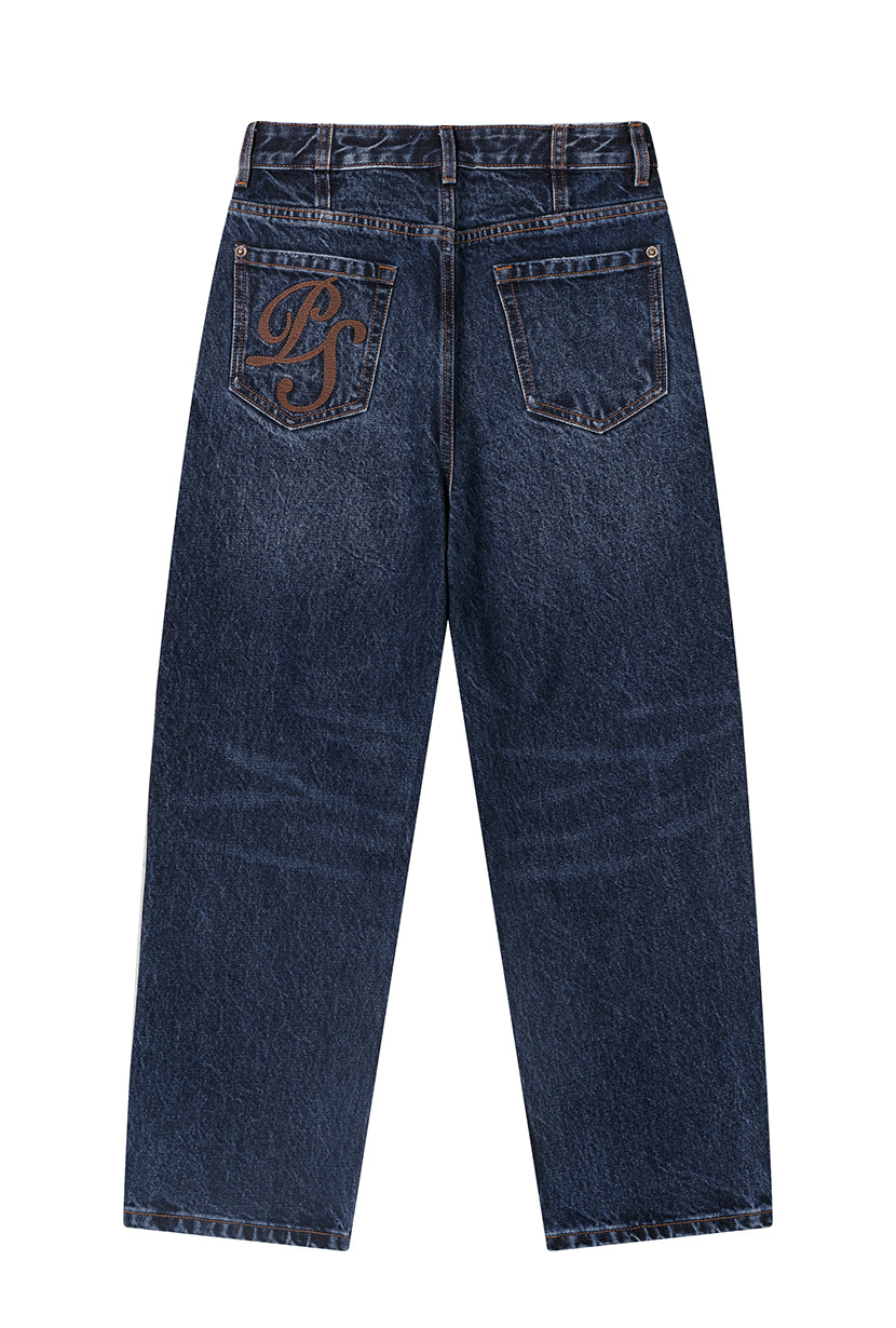 Petite Studio's Bentley Straight Cropped Jeans in Dark Indigo